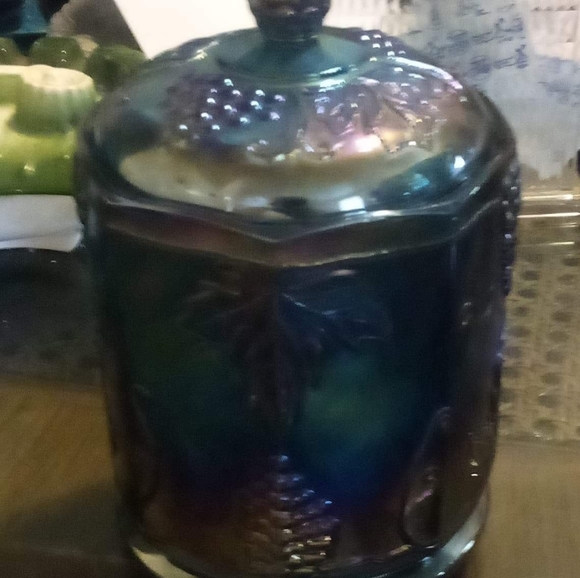 Marble Glass Bowl and Jar Set - Picture 2 of 2